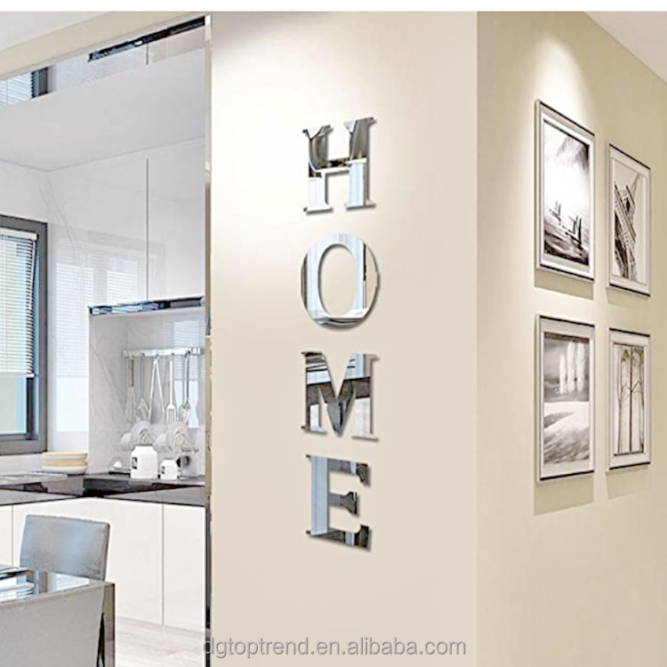 Self-Adhesive 3D DIY Mirror Circles with Cutting Service Peel & Stick Wall Art for Home & Gallery Decor