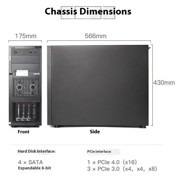 Lenovo 4U Tower Server ThinkSystem ST258 V2 Deep Learning Server With Master Xeon Processor