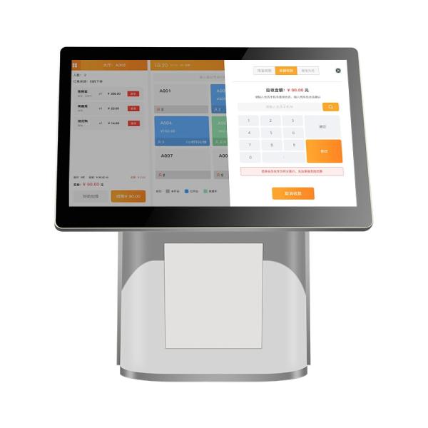 DDR3 2G Memory 15.6 Inch Desk Touch Screen Self Ordering Payment Kiosk for Cashless Payment and Restaurant