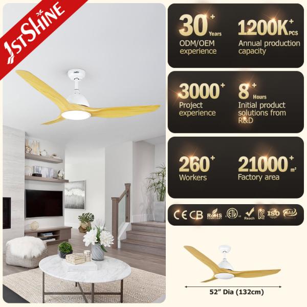 Diodo emissor de luz 230V de poupança de energia fã de teto de 64 polegadas com claro e o remoto