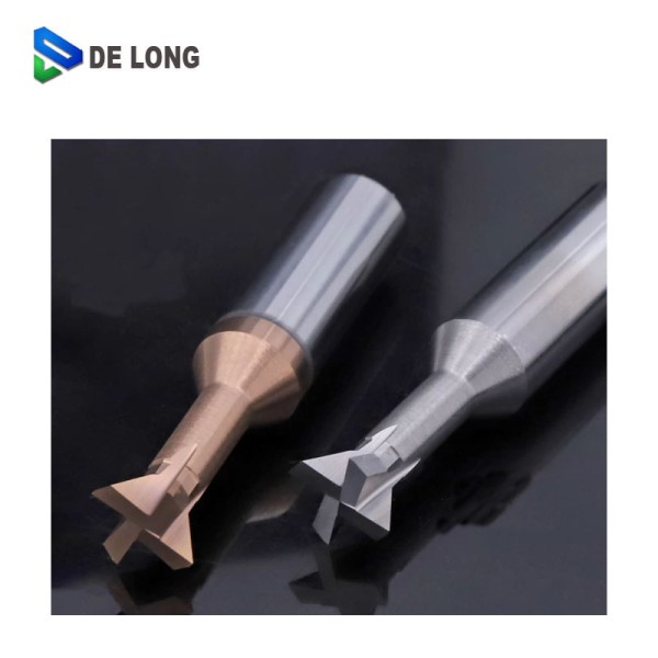 55 Degree Helix Angle Solid Carbide Dovetail End Mill with Deep-Reach Neck Clearance for Precision Milling