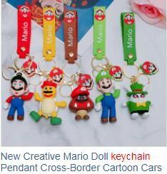 Cartoon Keychains Key Goodie Bag Stuffer Christmas Gift Holiday Charms Kids Birthday Party Favors School Carnival