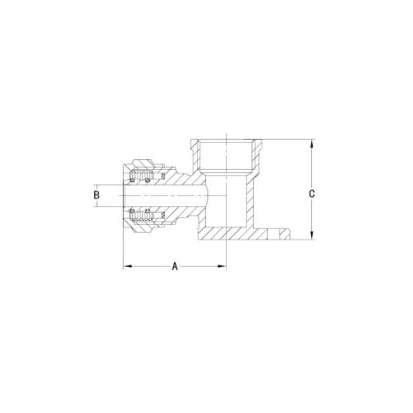 Латунные штуцеры локтя 16X1/2x16 плиты стены обжатия 26X16X26 PF5009