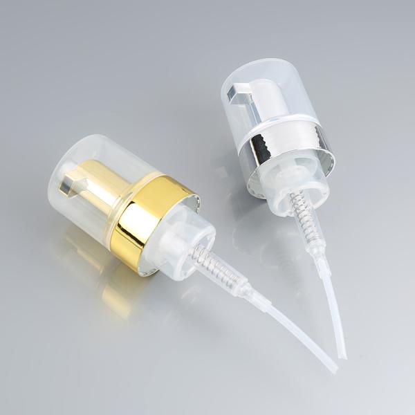 42mm Plastic UV Foaming Soap Pump Replacement Gold Silver