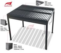 protection protégeant du vent de Sun de pergola à abats-sons manuelle en aluminium extérieure de 3x3m