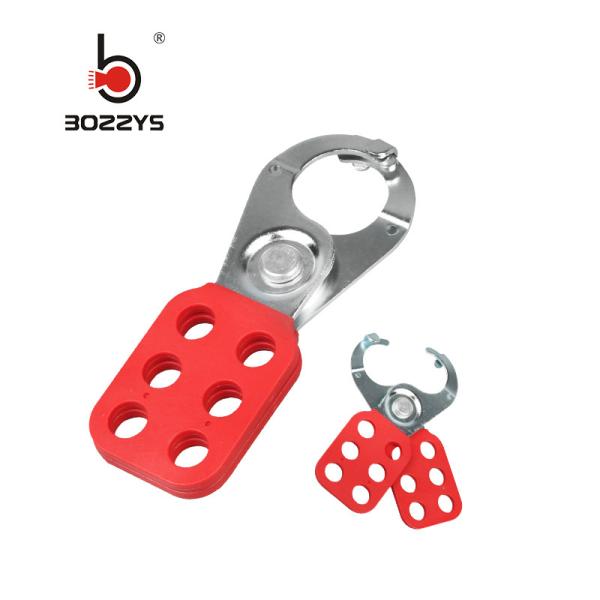 BOSHI Super September Customized Steel Material Red Safety Lockout Hasp With 6 Padlocks