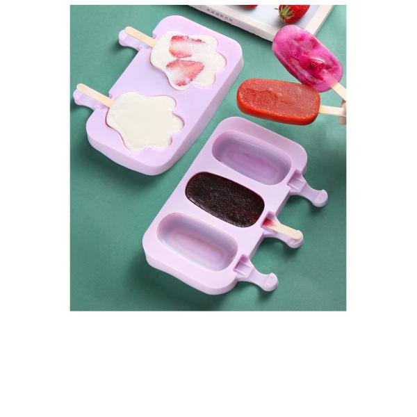 BPA Free Customized Design Silicon Ice Cream Popsicle Mold Making with Stick