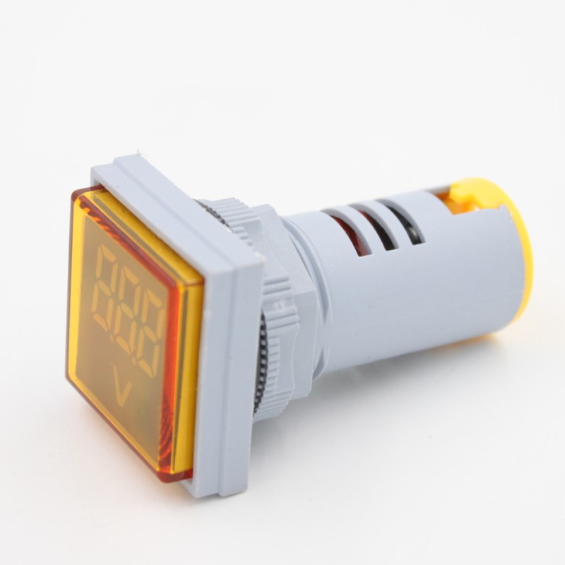 Mini Panel 230V Single Phase Square Digital Ammeter LED Indicator Light IP53 0.5 Accuracy 500V AC/DC Voltage Measurement ABS