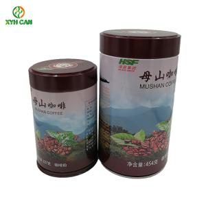 Coffee Tin Can Eco-Friendly Custom Printed Small Metal Containers with Screw