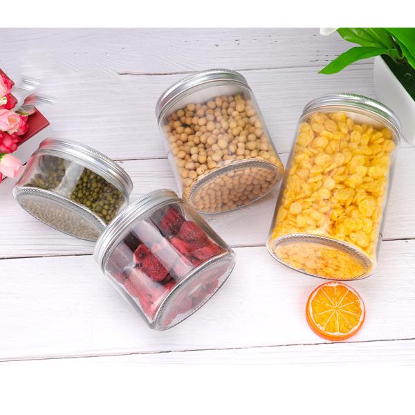 Round 480ml / 16 Oz Glass Jars With Lids , Home Food Storage Mason Glass Jar