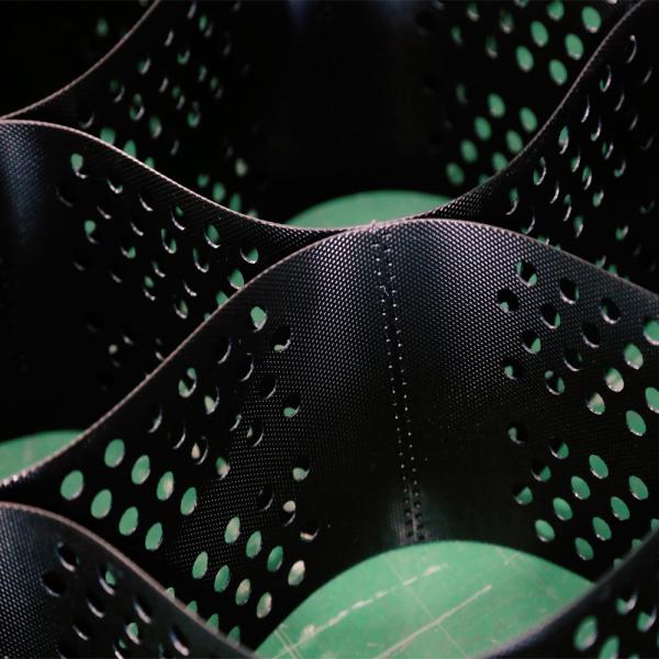 HDPE Smooth / Textured Perforated Geocell With CE Certificate Gravel Grids Paver Manufacturer  Supply