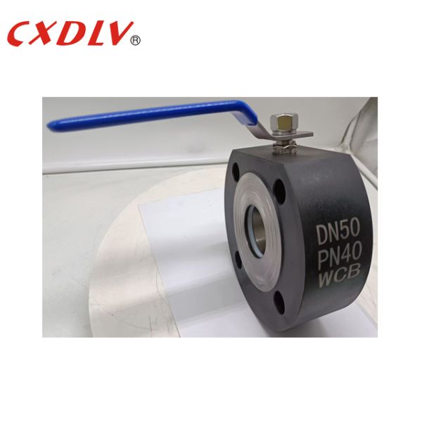 Forged Steel Wafer Ball Valve 1 Piece Body PN40 Handle Lever Operation