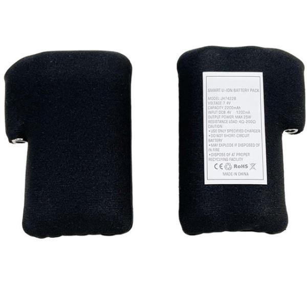 Black cloth wrapped 18650 li ion batterie pack 2S1P 7.4V 2000mAh 2200mAh 2600mAh 3500mAh battery packs for heated gloves