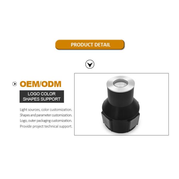Светодиодный погребальный свет из нержавеющей стали 316 1w 2w 3w DC 24v с пластиковой задней коробкой для ландшафта
