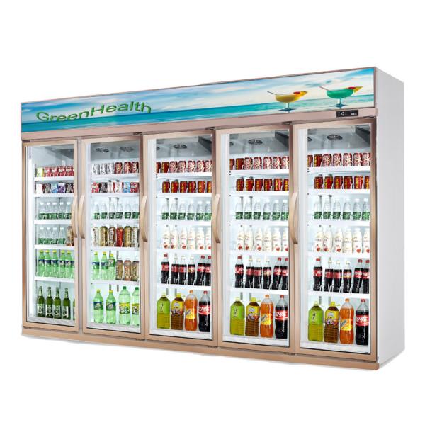Refrigerador comercial ereto da bebida da porta de vidro para o supermercado