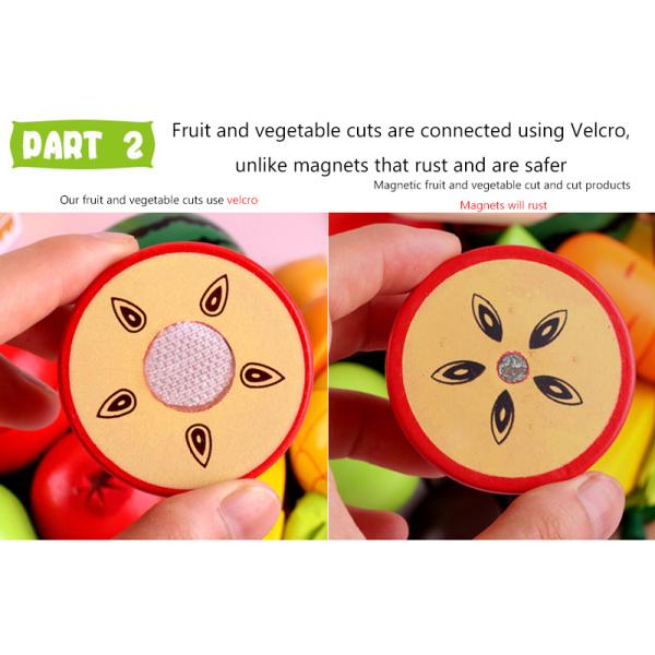 Варить подпирает еды игры роли 5.5cm игрушки плода деревянной магнитные