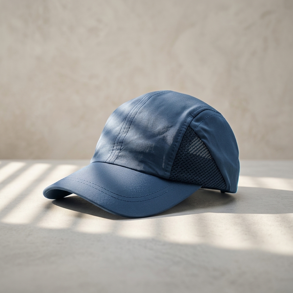 Curved Brim Custom Running Cap Lightweight Sports Hat OEM 90g