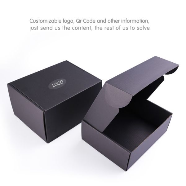 Black Corrugated Gift Box For Mailing Shipping Storage Gift Wrapping