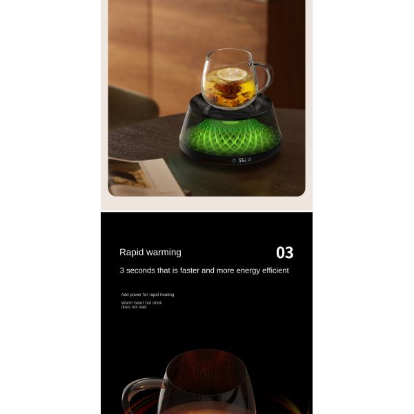 Compact Portable Mug Warmer Heat Resistant Multi Use Desk Coaster For Home Office