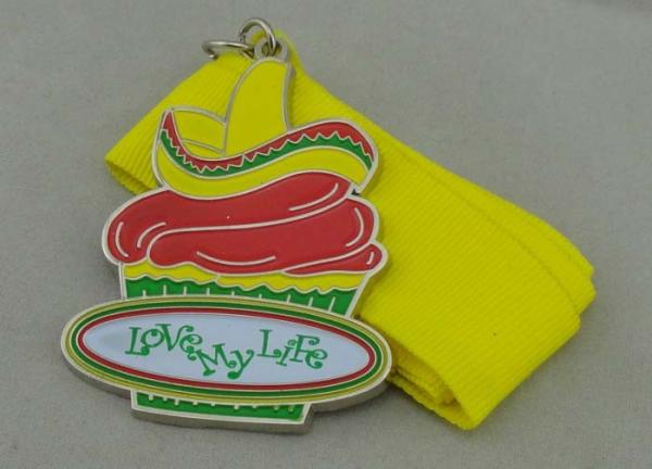 Love My Life Soft Enamel Medal 50.8 mm with Awards Cup Cake