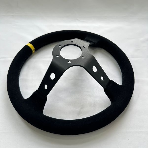 90 MM Dish Suede Steering Wheels For Rally And Drifting With High-strength 6061 Aluminum Spokes