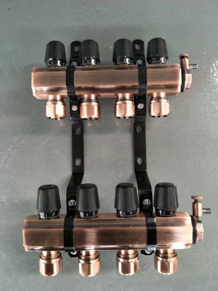 Forged House Water Manifold , B8 Mould Cooling Brass Water Manifold Fine Polished