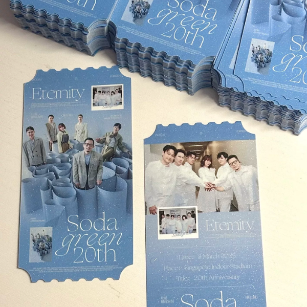 Holographic Pearlescent Souvenir Ticket Stubs With Starry Laser Finish For Events