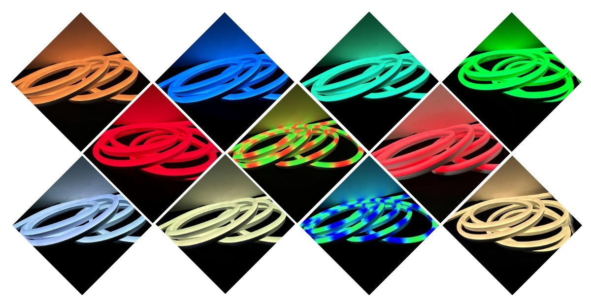 RGBIC Neon Flex Light 10x23mm Silicone Tube with Dynamic Color Effects