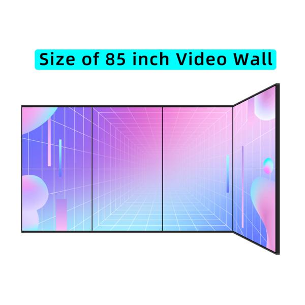 85 inch 1.5cm Ultra Narrow Gap Led Video Wall Indoor Rental Display Exhibition Booth Stage Large Screen Panel LCD Video Wall