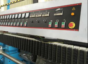 Miter Glass Glass Edging Machine With Air Polishing / Electrical Rail Lift System