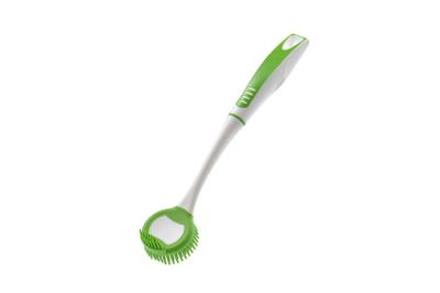 Kitchen Brush Scrubber Bottle Washer Brush Rubber Grip Handle Non Scratch Soft Bristles