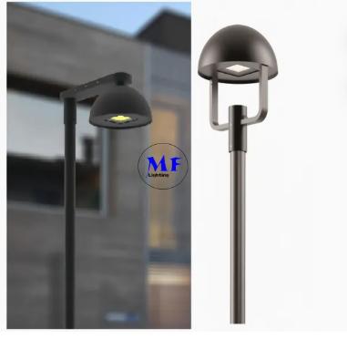 Lampadaire solaire de jardin à LED Alu. Étanche 130lm/W Ik08 IP66 Ra70 Hémisphère Intégré Trottoir Chemin Route Revêtement Mural Cour