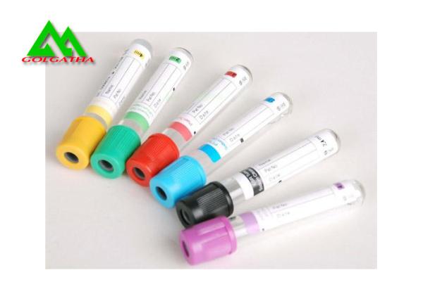 Single Use Medical And Lab Supplies Vacuum Blood Collection Tube Glass / PET Material