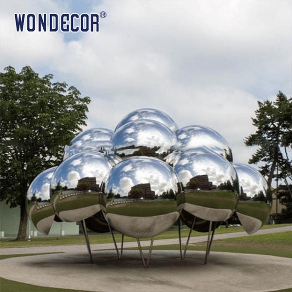 Escultura de metal forjada personalizada Arte pública Nuvem abstrata Grande