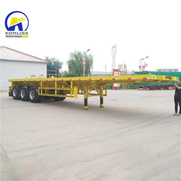 30-100t Loading Capacity Steel 3 Axles Flatbed Semi Trailer Transportation Trailer