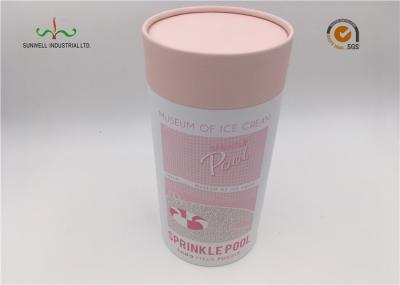 Tubes de carton enduits blancs de tournée de distribution de journaux avec des couvercles pour l'emballage de gâteau de nourriture