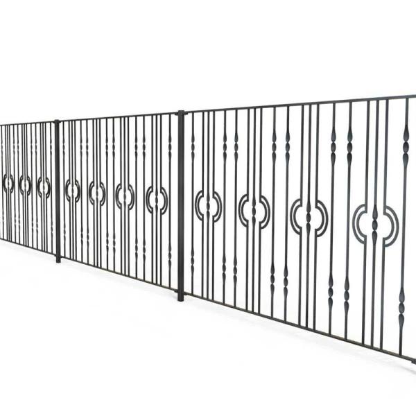 Powder Coated Wrought Iron Guardrail XY-IR085 36-42in Height