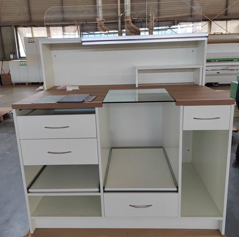 Elegance Modern Wood Reception Desk Wood Front Desk With Counter Various Sizes