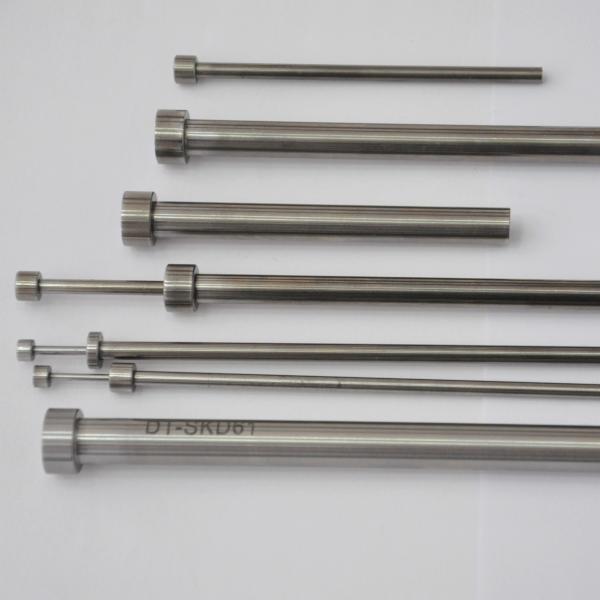 H13 SUJ2 SKD61 Ejector Pins And Sleeves Pin DIN16756 ISO8405 1.2344 Hot Work Die Steel