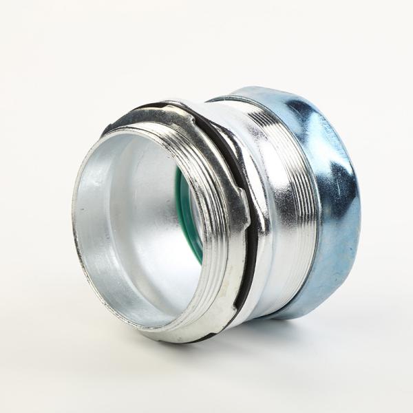 Raintight EMT Compression Coupling 3/4 4 Green Cap Insulated Ring