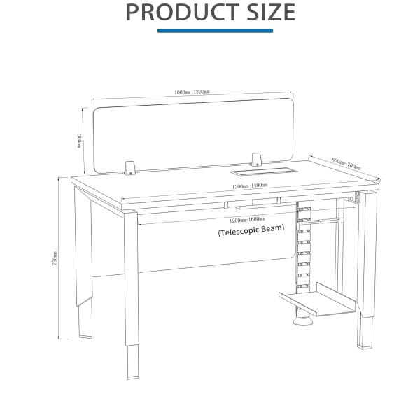 Transform Your Workspace with Our Customizable Office Space Open Workstation and Drawers