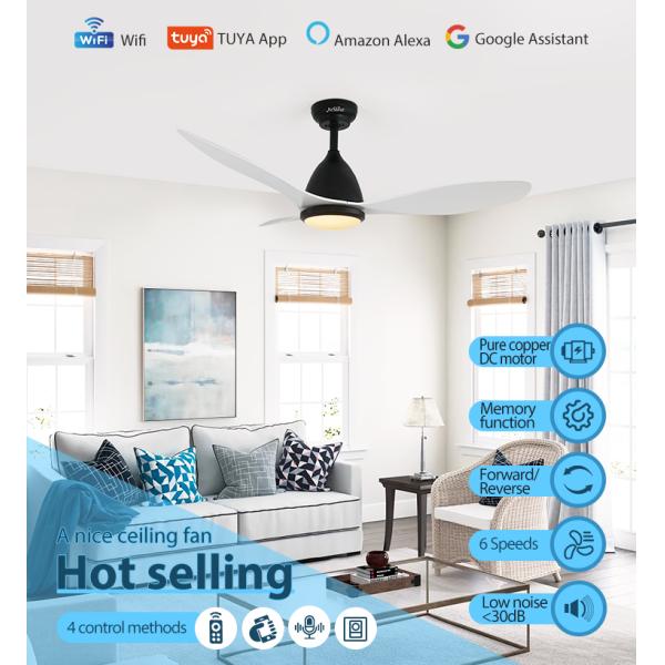 Suporte Dimmer 1stshine Ventilador de teto de plástico com controle remoto e design moderno