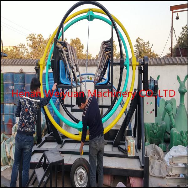 newest gyroscope at low price/ rotating human gyroscope with trailer/outdoor human gyroscope for sale