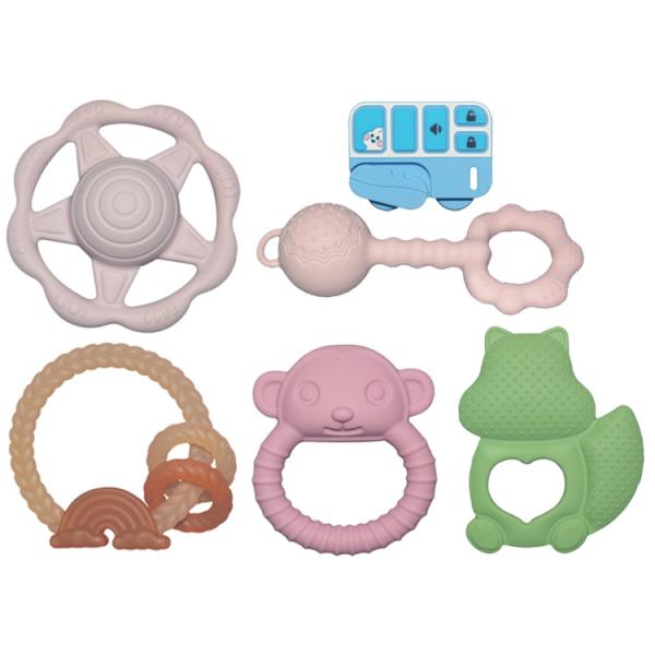 Dentes de bebê de silicone de grau alimentício ODM Design personalizável para 0-36 meses