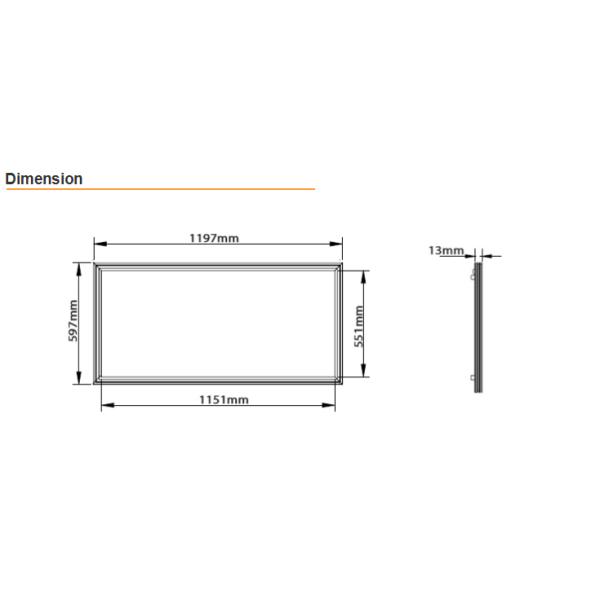 180° Waterproof Square LED Panel Light Inside 48W IP50 100 Lumen / Watt CE Approval