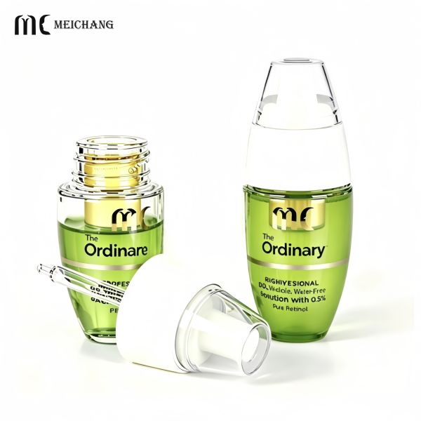 PETG 30ml+3ml Airless Dual Chamber Water-Oil Serum Bottle Fresh-Mix Dual Phase