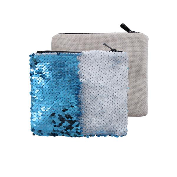 Customized Sublimation Sequin Coin Purse Diy Photo Printing Glitter Change Purse