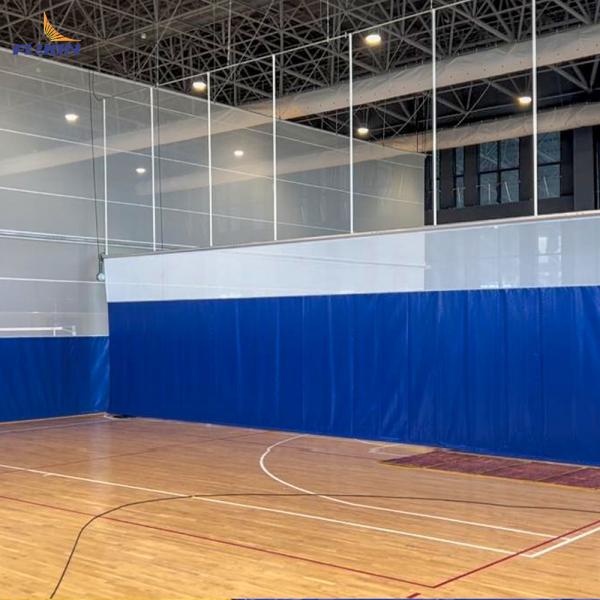 Red divisora de salón de deportes eléctrica motorizada Rollo de cortinas divisoras cortinas divisoras deportivas