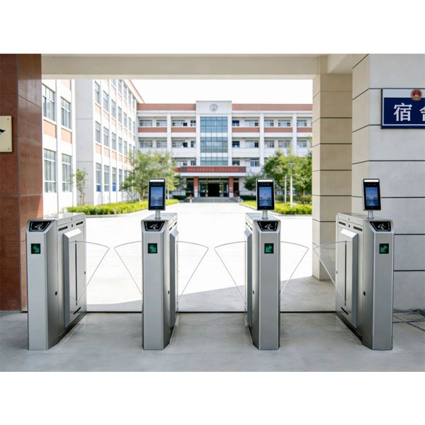 High End Octagonal Flap Barrier Gate , Fast Passing Flap Barrier Turnstile