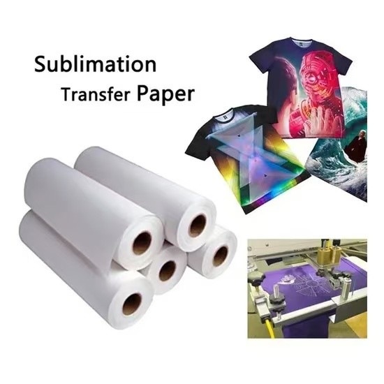 44 Inch *100m 29 Gsm Breathable sublimation printing paper For Dye Sub Printing